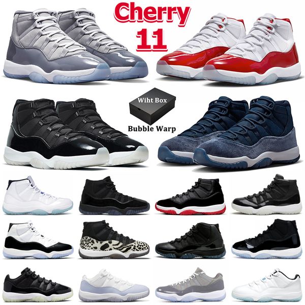 jorda 11with jumpman box jumpman 11 retro low basketball shoes men women 11s cherry midnight navy cool grey bred 72-10 legend blue concord m